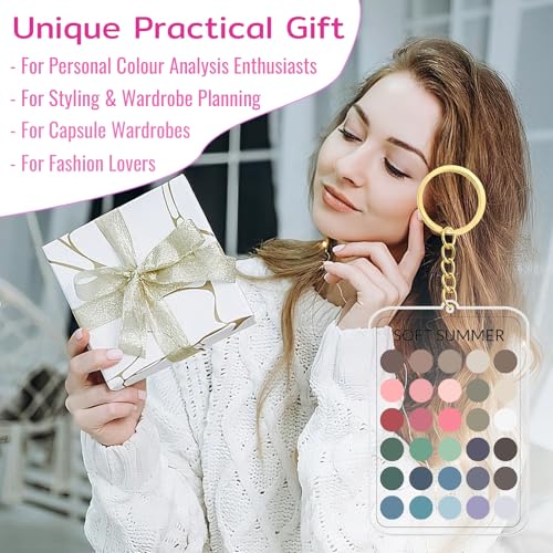 Clear Acrylic Color Analysis Swatches Keychain for Fashion Lovers