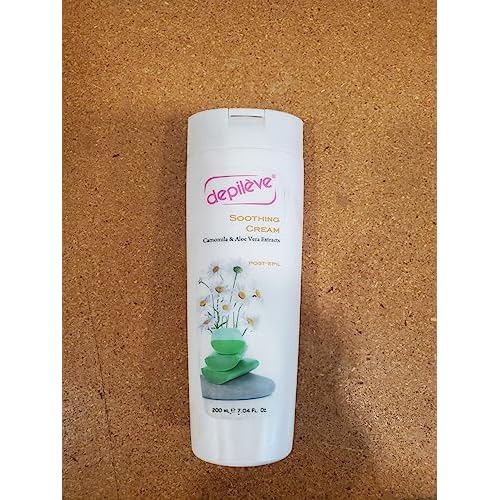 Depileve Soothing Cream - Post Wax Lotion - Enriched with Aloe Vera, Chamomile and Zinc Oxide - for All Skin Types - Skin Calming Aftercare - Makeup-like Coverage Cream - 7 oz.