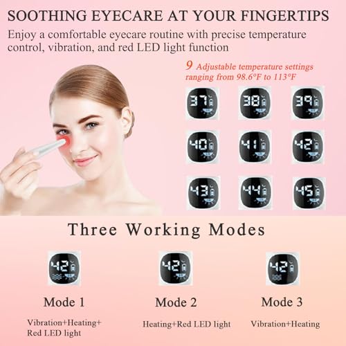 Heated Eye Wand, 3-in-1 Vibrating Massage Lift