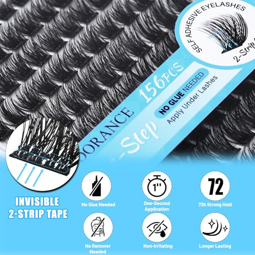 Self-Adhesive Lash Clusters Kit – 156 Mixed Length 8-16mm