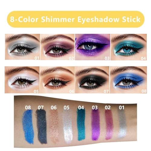 Purple Shimmer Eyeshadow Stick – Waterproof 3-in-1