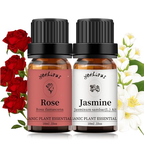 Organic Rose & Jasmine Essential Oil Set - 2x10ML