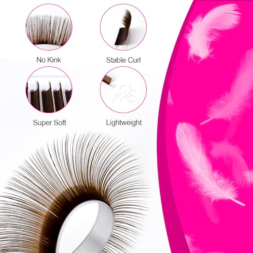 Dark Brown Lash Extensions 0.05mm CC Curl 8-15mm