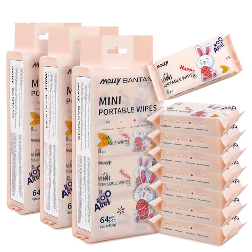 Etenpo Wet Wipes Travel Pack, 24 Pack 192 Wipes, Credit Card Size