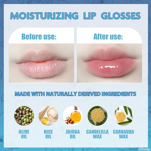 Stitch 6 pack Fruit Flavored Lip Gloss Pucker Pop Set, Ages 3+ Perfect for Birthdays, Stocking Stuffers, Holidays, School Rewards, Spa Days, Slumber Parties by Townley Girl