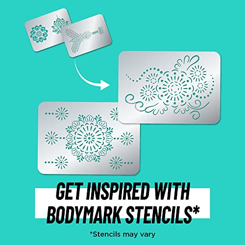 BIC BodyMark Temporary Tattoo Markers, Fine Tip, 3-Pack with Stencils