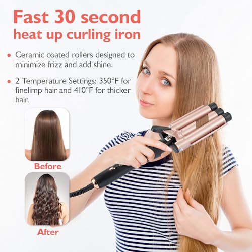 Ideal Swan 8-in-1 Ceramic Curling Iron Set with Interchangeable Wands