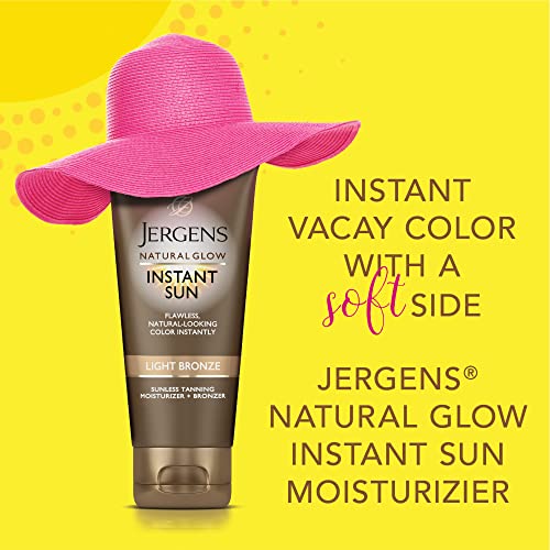 Jergens Natural Glow Instant Tanning Moisturizer, Light Bronze 6oz