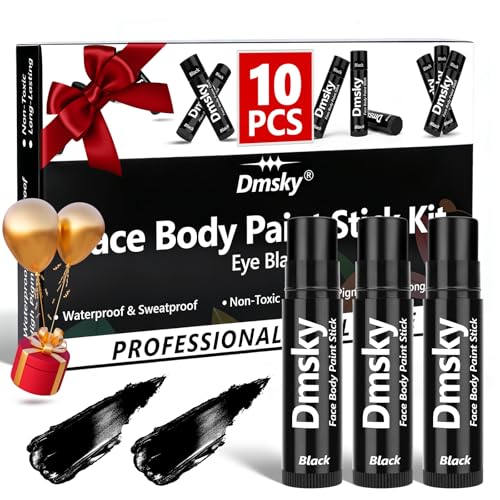 Eye Black Sports Stick 10 Pack - Water-Resistant Face Paint