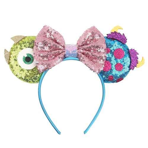 MADO Mike James mouse ears headband for women adults kids,Park mini ears headbands for women kids girls (monster-a)