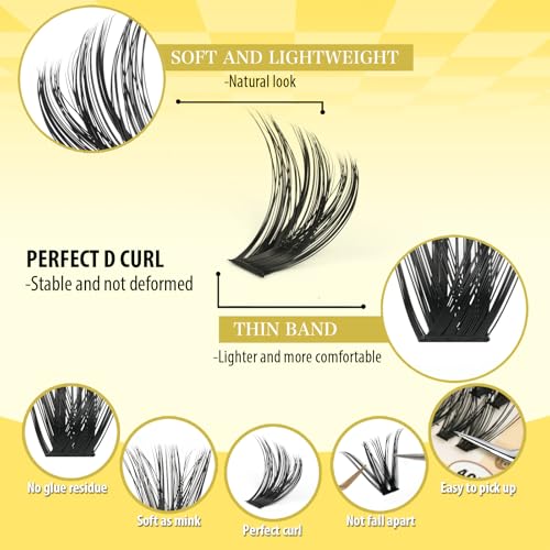 Wispy Lash Clusters 30D-100D D Curl Eyelash Extensions 10-18mm