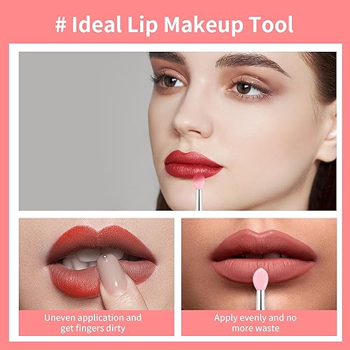 Reusable Lip Mask Applicators - 6 Pcs Silicone Lip Gloss & Lipstick Brush Set - Variation of THIS listing