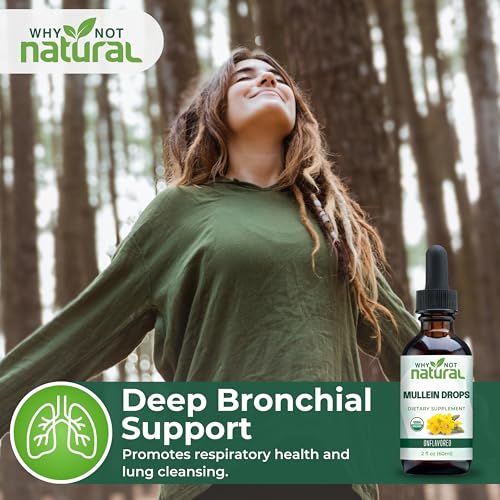 USDA Organic Mullein Leaf Extract for Lung Support & Respiratory Health