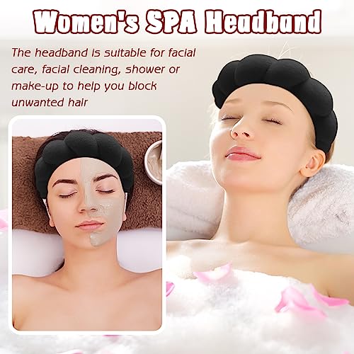 Spa Headband & Wristband Set for Face Washing & Skincare