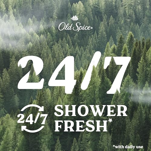 Old Spice Cleansing Body Wash for Men, 24/7 Shower Fresh with Lasting Scent, Cleanse & Refresh, Gentle on Skin, Vitamin B3, Timber with Sandalwood + Cypress Scent, 18 oz (Pack of 4)