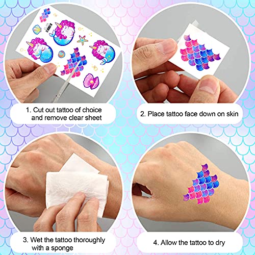 Konsait Glitter Temporary Tattoos for Kids - 24 Sheets of Fun Designs