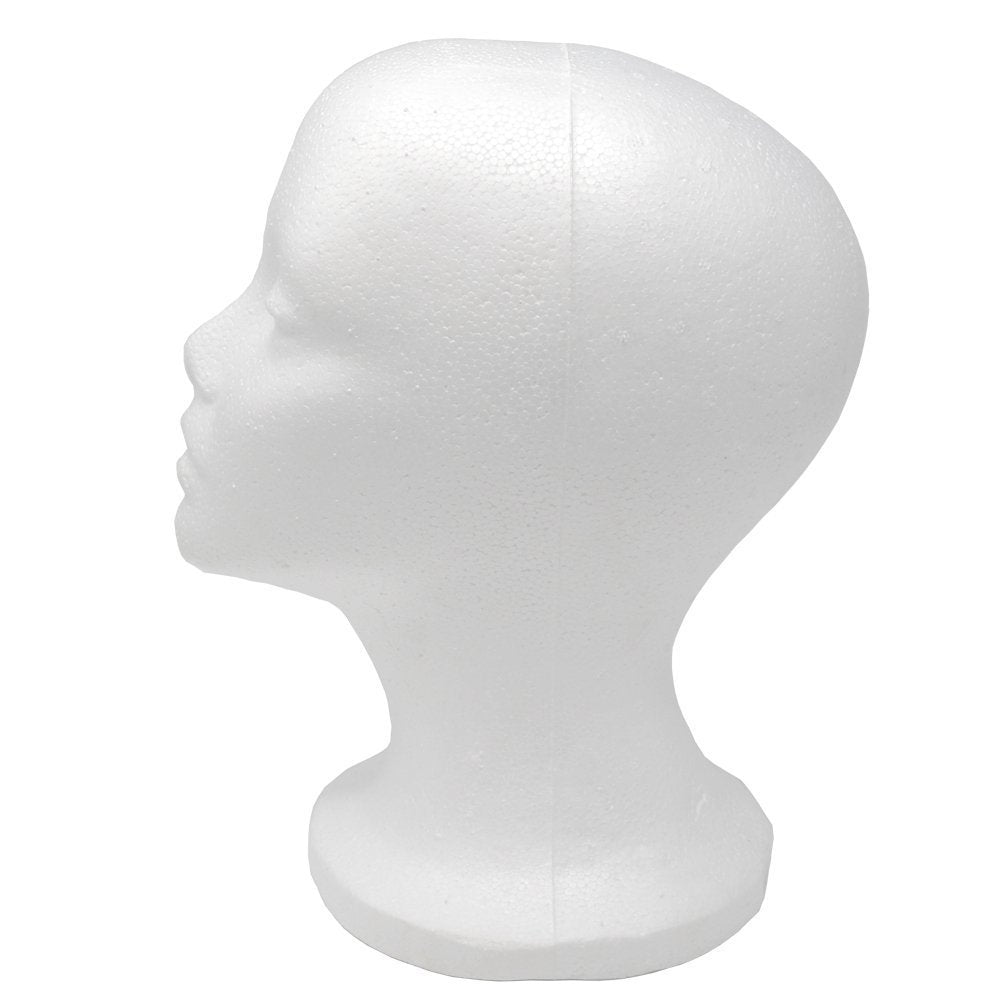 A1 Pacific Female Styrofoam Mannequin Head, 11" L