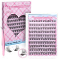 Self-Adhesive Cluster Lashes 120Pcs 10-16mm C-Curl Pre Glued