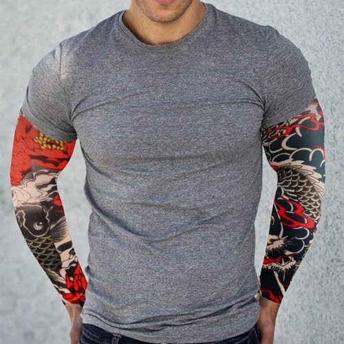 YARIEW Tattoo Sleeves for Men - 12 Pack Cooling Arm Covers