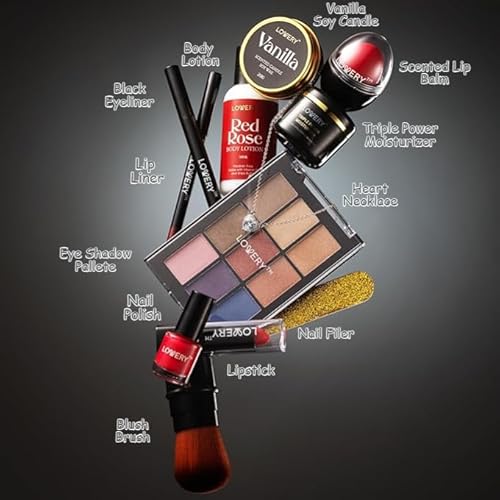 Birthday Gifts for Her, Beauty Treasures 12 Day Makeup Gift Set - Birthday Gift Box With Women's Skincare and Makeup Surprises - Gifts for Women with Unique Surprises