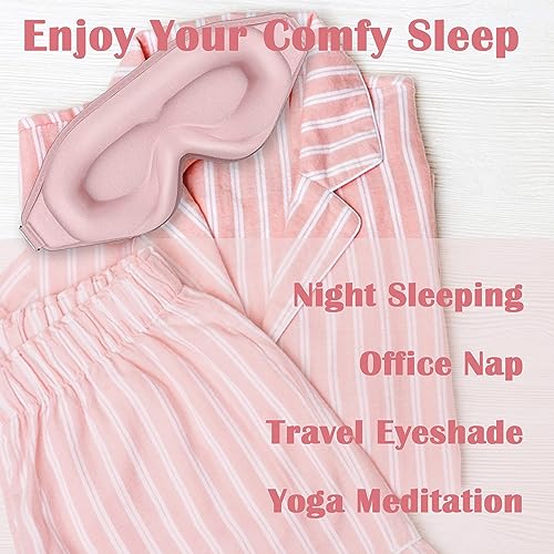 Gusonse Eyelash Extension Sleep Mask for Women - Light Blocking & Comfortable Contoured Eye Shade for Travel & Relaxation