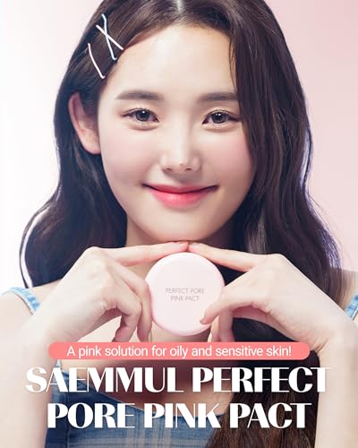 THESAEM Saemmul Perfect Pore Pink Pact - Sebum Control Pressed Powder 12g
