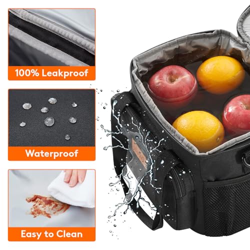Lifewit Insulated Lunch Bag, 12-Can Soft Cooler Tote for Adults