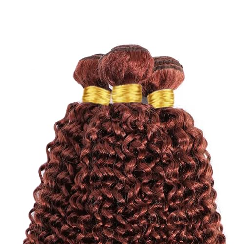 Color 33 Curly Wave Human Hair Bundles 8A Grade
