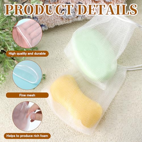 40-Piece Mesh Soap Saver Bags with Drawstring