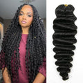 Deep Wave Crochet Hair 100% Human Hair 16" 100 Strands