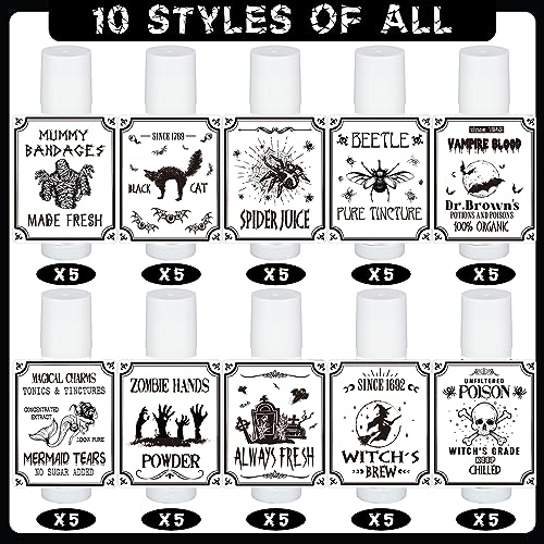 50 Pcs Halloween Lip Balms Bulk Spooky Skull Lip Balms Bulk Halloween Party Favors Gifts Adults Fall Boo Basket Stuffers Goodies Bag Supplies for Women Men