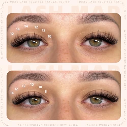 Kiromiro Wispy Lash Clusters 8-14mm Fluffy Extensions