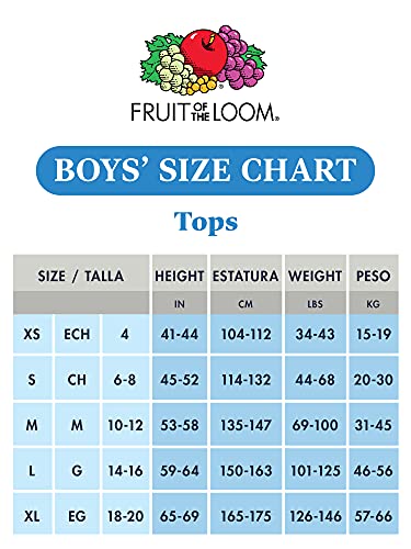 Fruit Of The Loom Boys Eversoft Cotton Undershirts, T Shirts & Tank Tops Underwear, Tank - Boys - 7 Pack - White, X-Small US