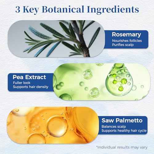 Hair Growth Serum Roll On 25ml with Saw Palmetto, Rosemary & Pea Extract£¬Helps Support Thicker, Fuller Hair Appearance£¬Clean, Non-Greasy Hair Loss Support for Men & Women Pack of 1