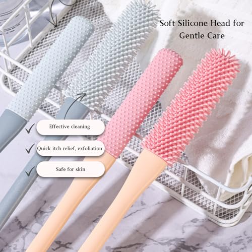 Nurlypop Foot Scrubber Brush 15.7" Long Handle, 2 Pack