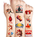 165Pcs Boxing Tattoos Stickers - 18 Sheets Boxing Glove Party Favors Temporary Tattoos for Boxing Theme Birthday Party Decorations, Boxing Fight Night Party Decorations, Boxing Party Gift Prizes