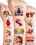 165Pc Boxing Temporary Tattoo Stickers - 18 Sheets Party Favors