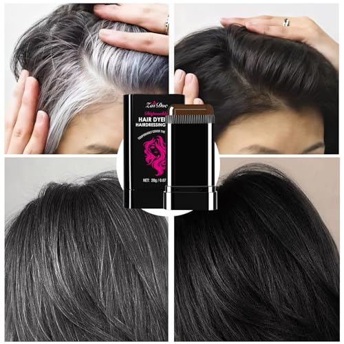 Disposable Hair Dye Stick - Instant Gray Coverage, Waterproof & Easy