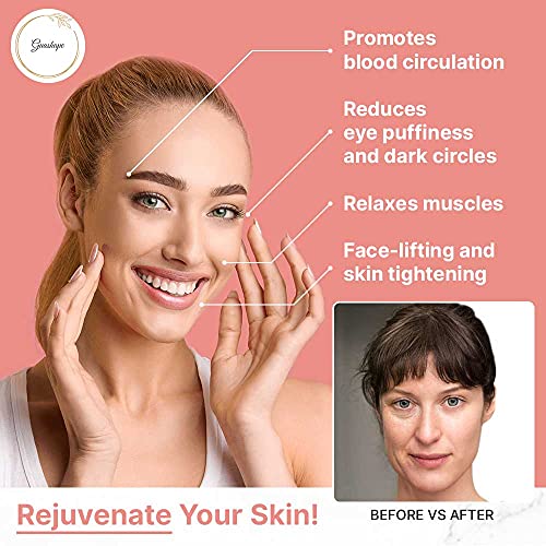 Natural White Quartz Gua Sha Facial Tools | Guasha Tool for Face Sculpting, Shaping, Reduce Puffiness, Tension Relief | Stone for Eyes, Face and Body