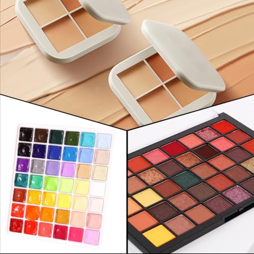 50 Pack Metal Eyeshadow Pans 26mm Square Stainless Steel
