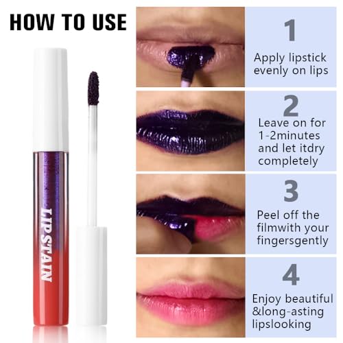 Peel Off Lip Stain Tint 3-Pack - Matte Liquid Lipstick Set