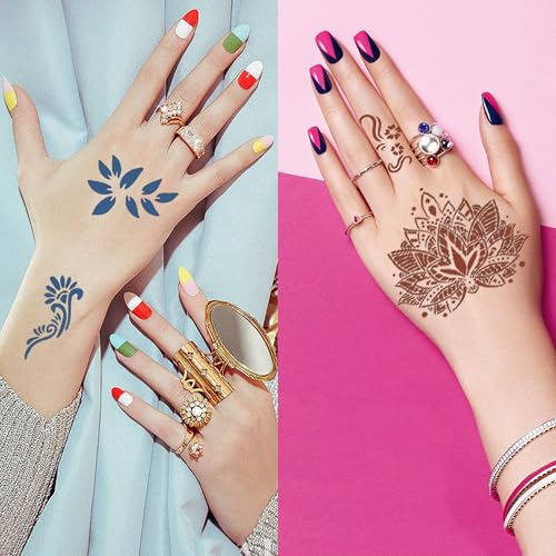 344 PCS Temporary Tattoo Stencils Reusable Kit