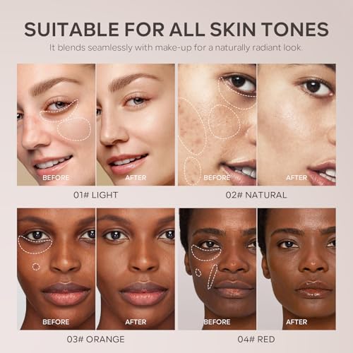 Under Eye Brightener & Corrector CC Concealer with Brush