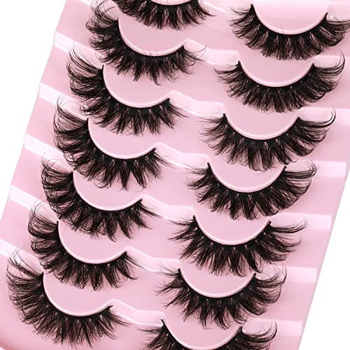 Kiromiro 6D Wispy Mink Lashes 17mm Fluffy Cat Eye