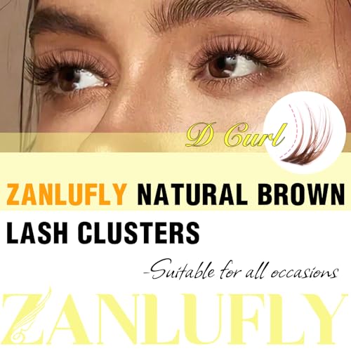 Brown Cluster Lashes Cat Eye 10-16MM D Curl Wispy