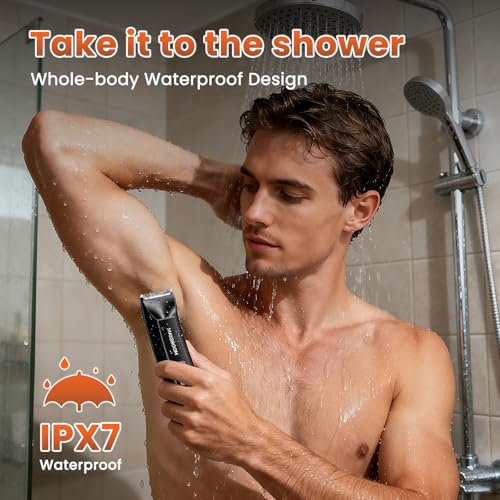 MAXGROOM 3-in-1 Body Hair Trimmer for Men, IPX7 Waterproof