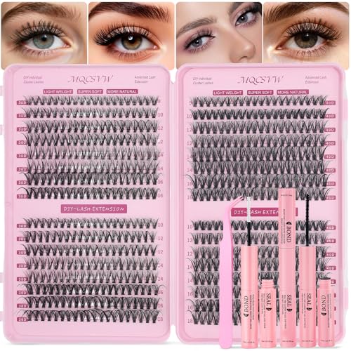 Lash Clusters Kit 640 Pcs Wispy Extensions 9-18mm DIY