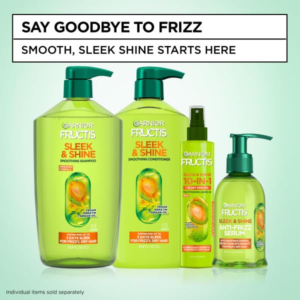 Garnier Fructis Sleek & Shine 10-in-1 Leave-In Conditioner Spray, 8.1 Fl Oz