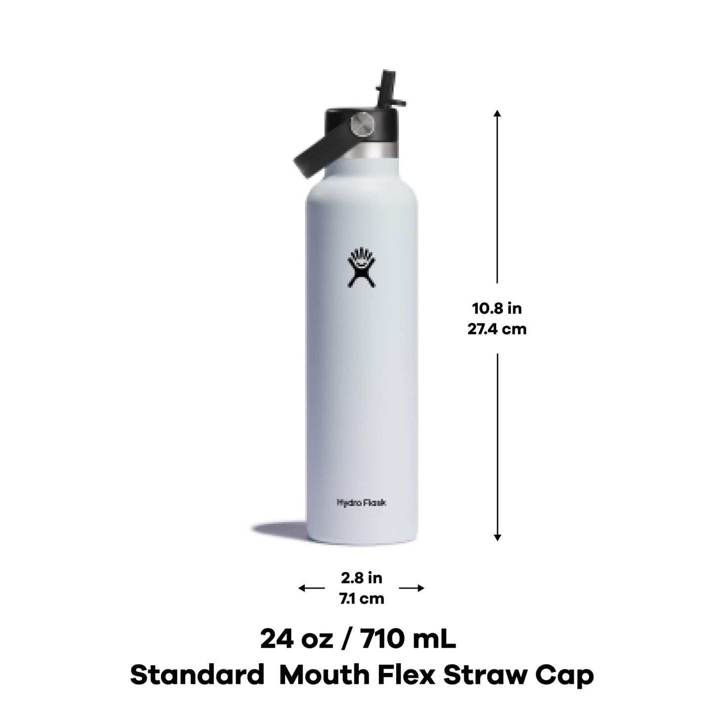 Hydro Flask Standard Flex Straw Cap White 24 Oz