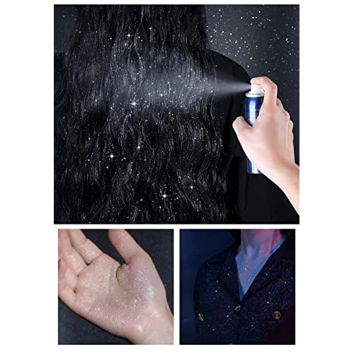 Body Glitter Spray, Perfect Music Festival Stage Sparkly Makeup and Festival Rave Glitter Spray for Hair and Body. (1 Pcs /60 ML)